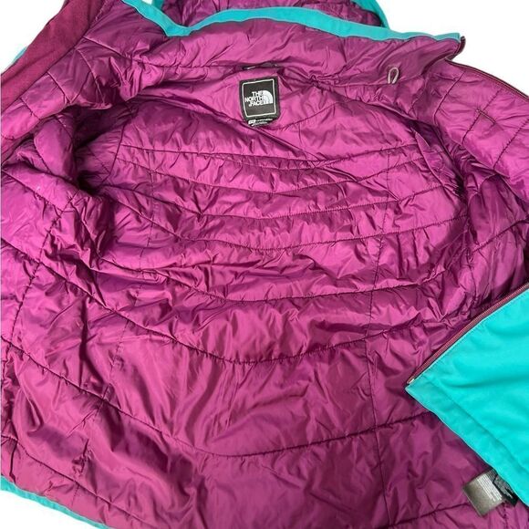 North Face Jacket Womens medium Apex Elevation Primaloft Garnet Purple Teal - Picture 2 of 16